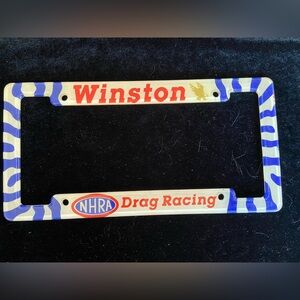 Vintage NHRA WINSTON DRAG RACING License Plate Cover